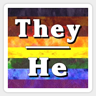 They-He Pronouns: Inclusive Sticker